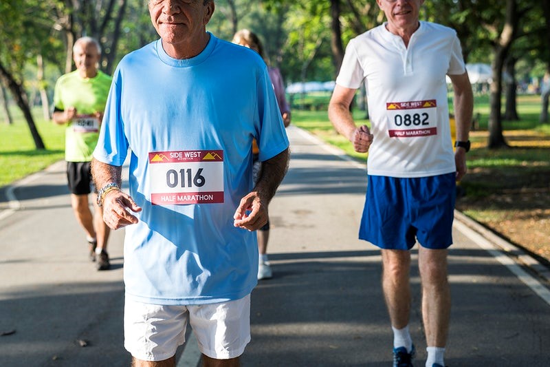older men running half marathon