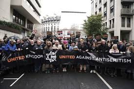 Protest against antisemitism in the UK